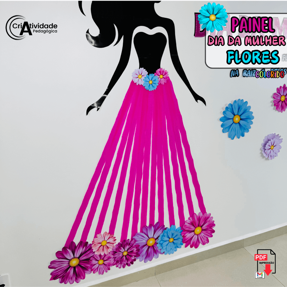 moldes de flores 3D para painel