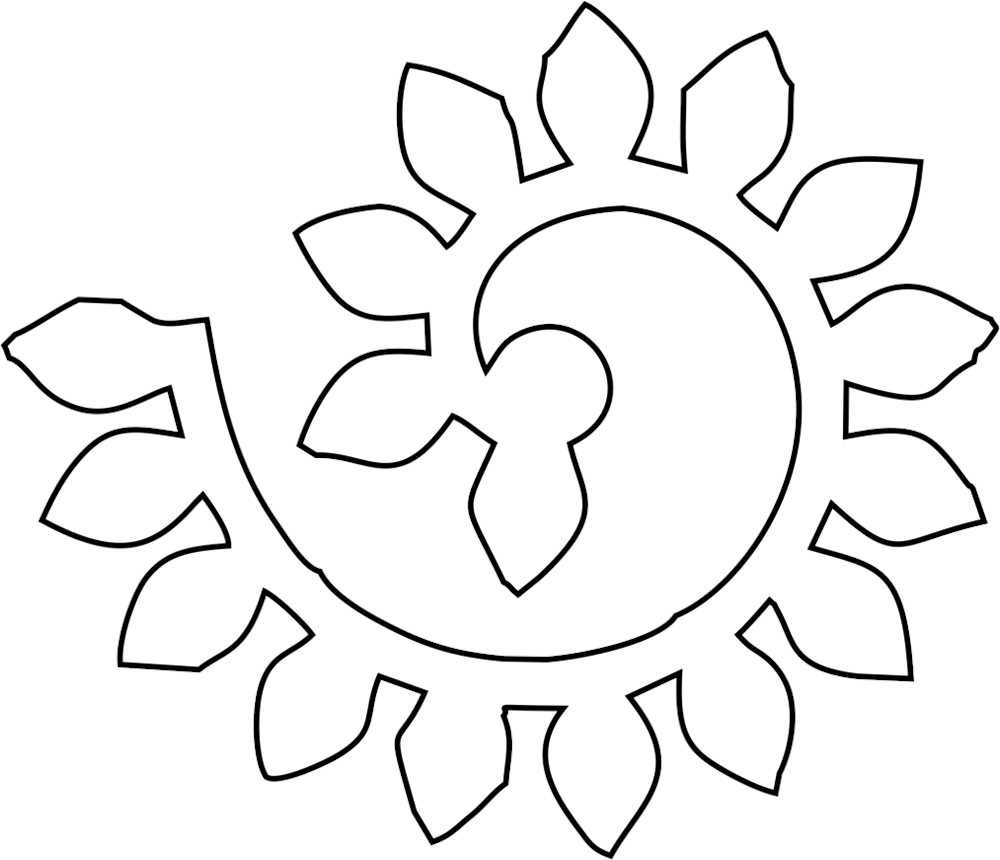 molde de flor para imprimir grátis