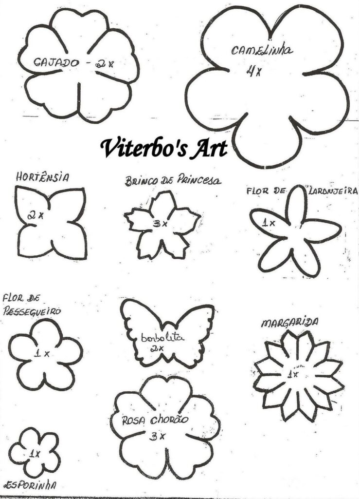 desenho de flor para recortar