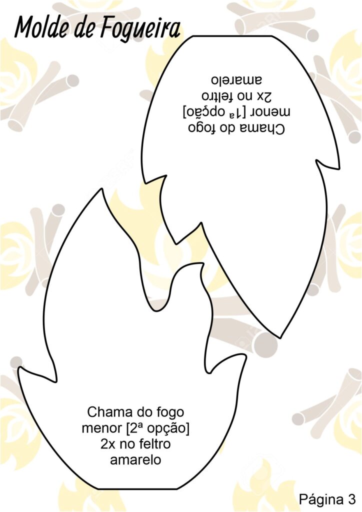 molde fogueira junina para imprimir gratis