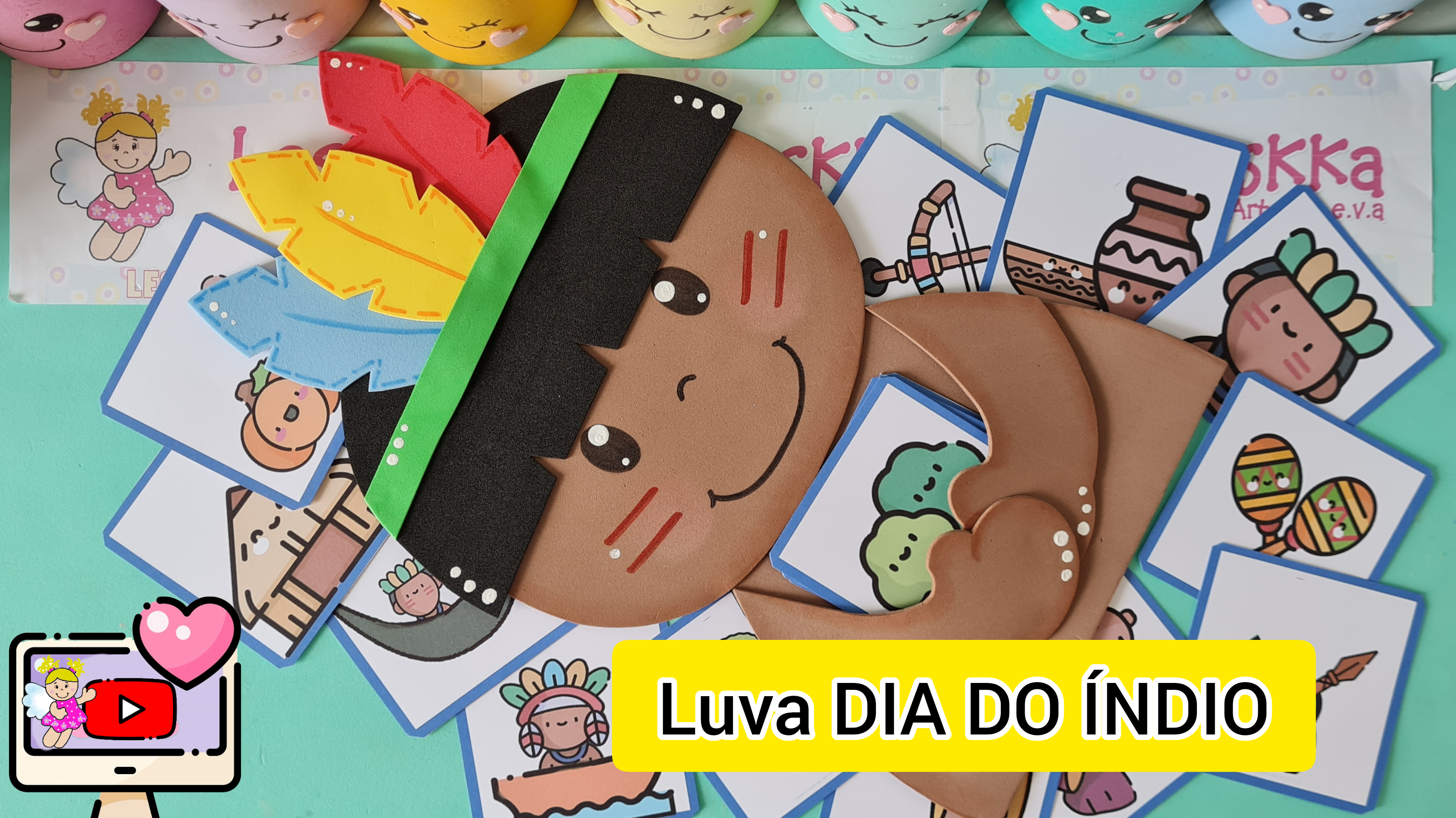 desenho de índio em eva para colorir e imprimir