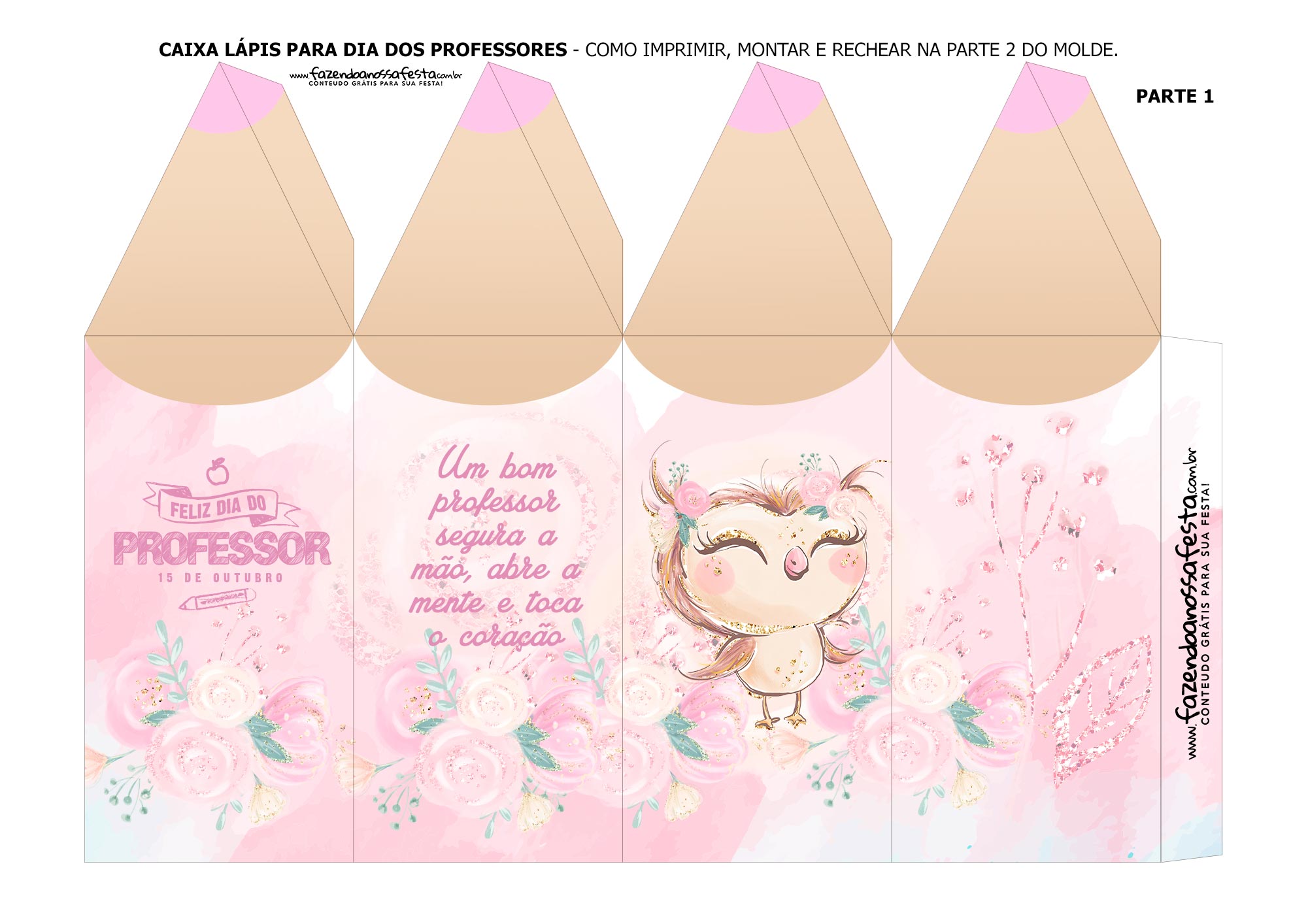molde de lápis personalizado para imprimir