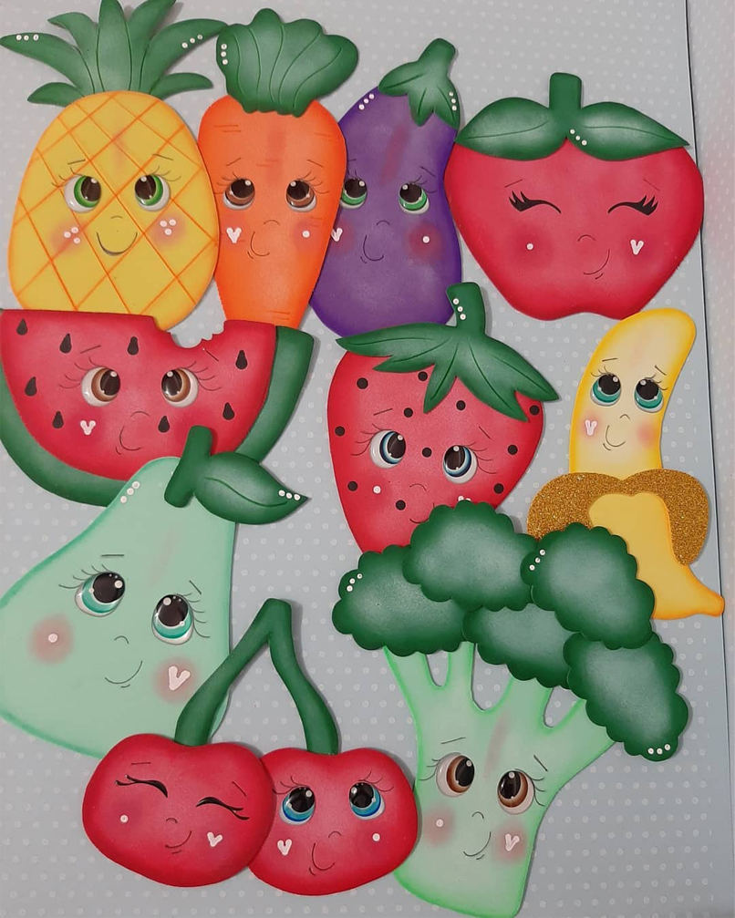 moldes de frutas e legumes em eva para imprimir