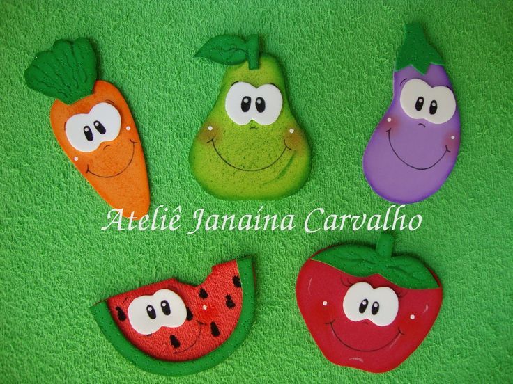 painel de frutas e legumes em eva