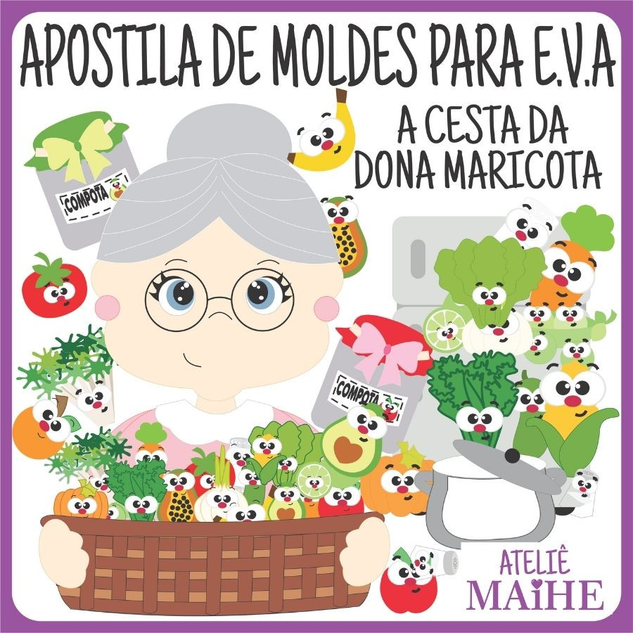 desenhos de legumes em eva para colorir