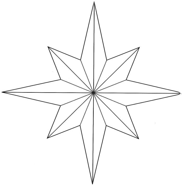 estrela de natal geométrica para imprimir