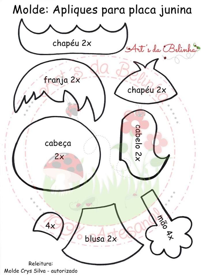 moldes para festa junina em eva grátis