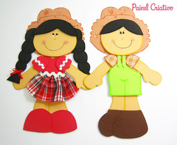 como fazer decoração de festa junina com eva