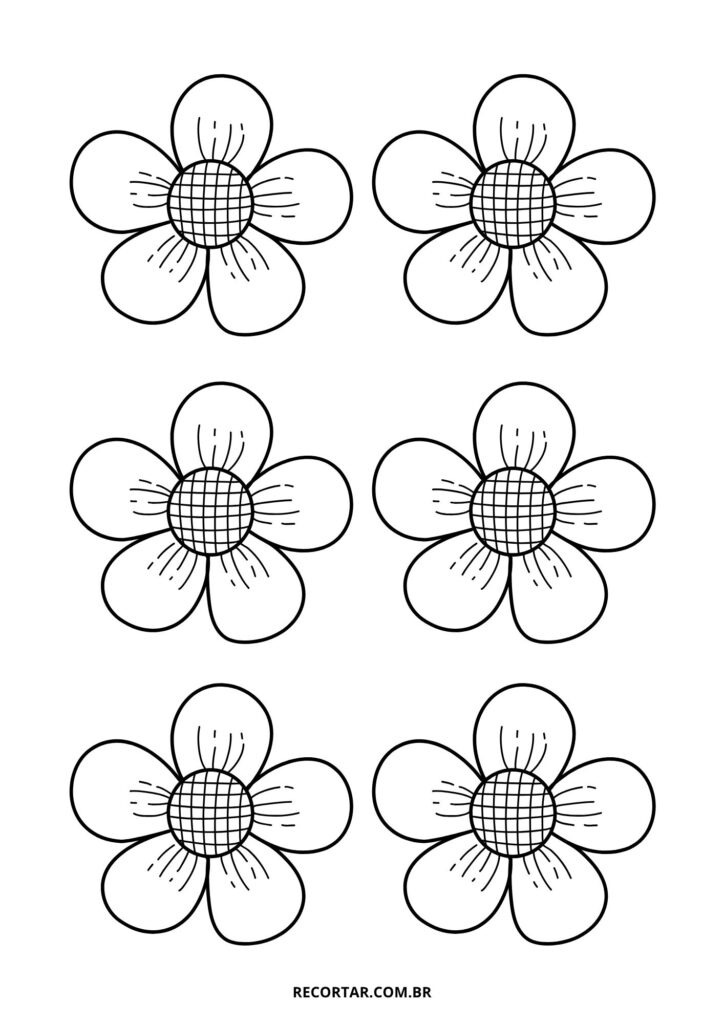 molde flor de papel passo a passo
