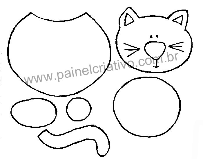silhueta de gato para imprimir
