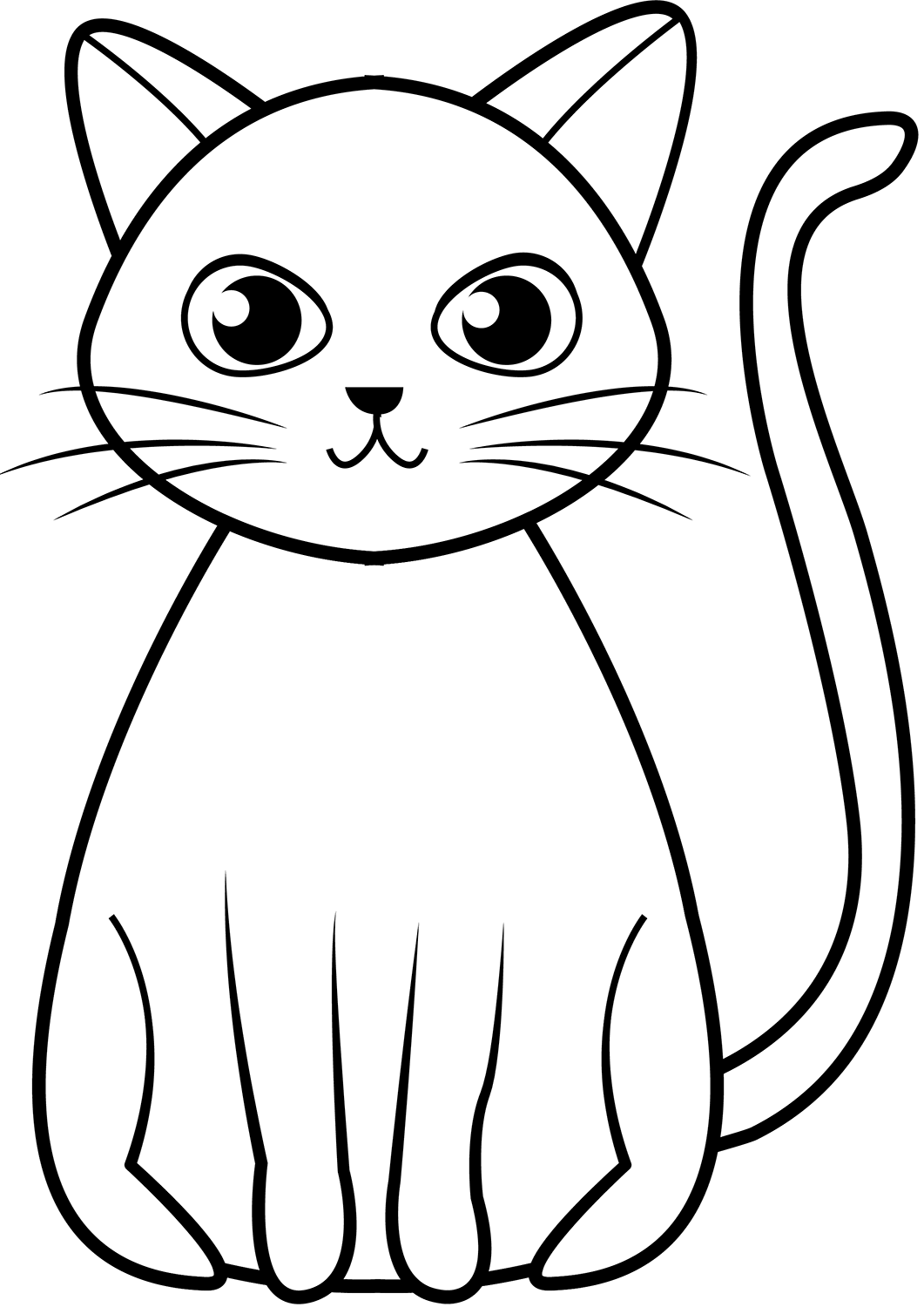 molde de gatinho kawaii para imprimir
