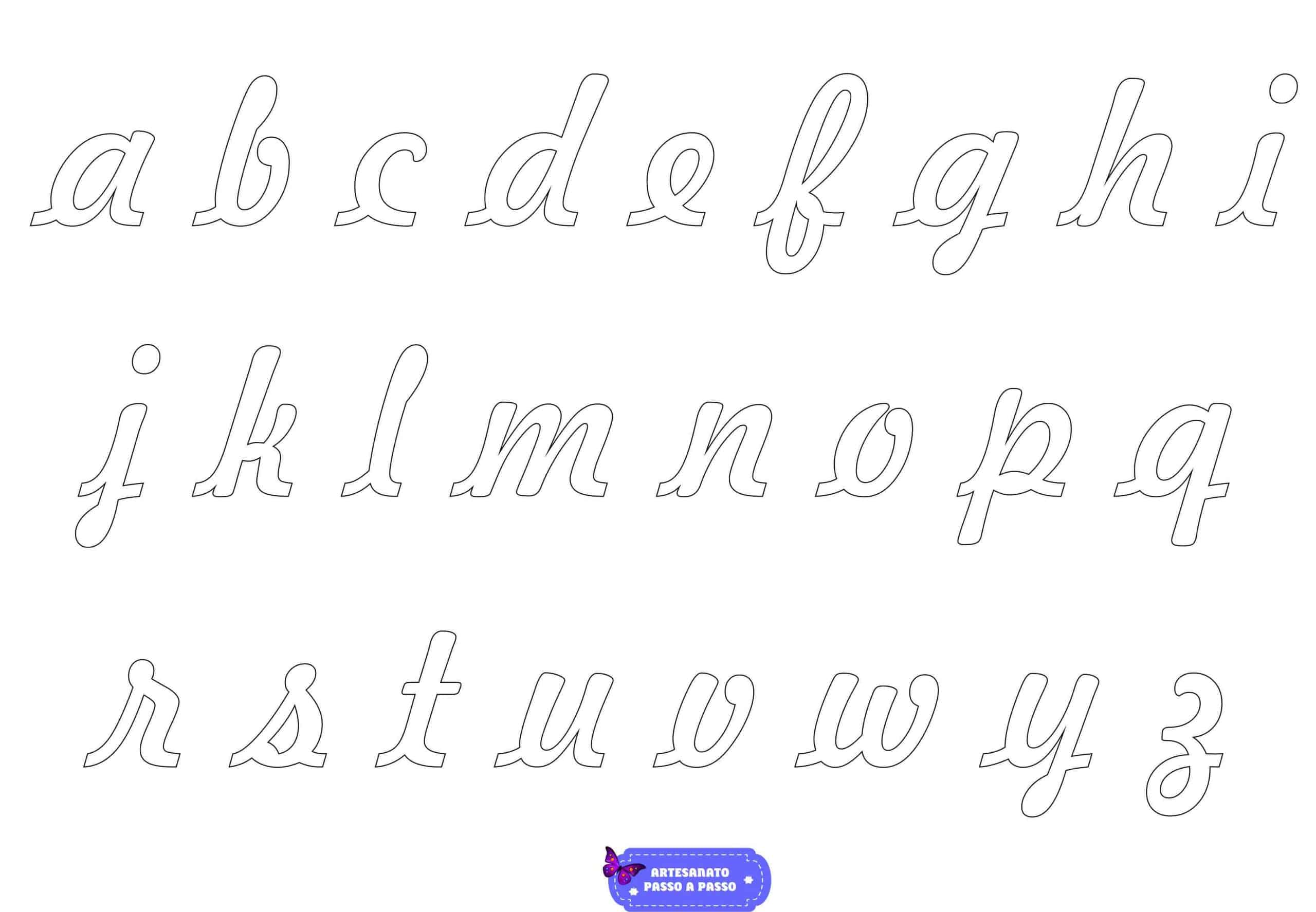 como fazer letras cursivas em eva