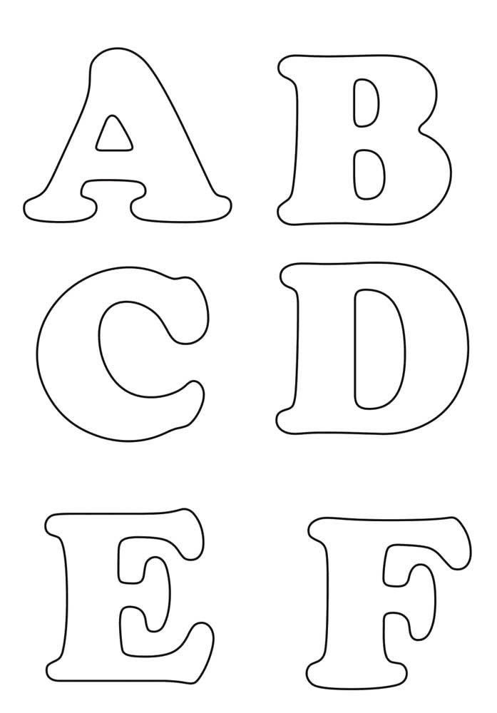 moldes de letras grandes para eva
