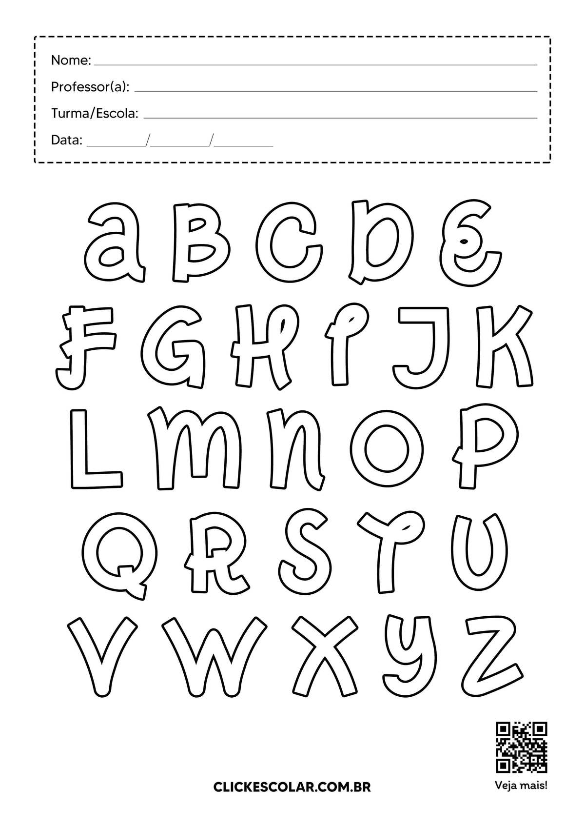 molde letra E em papel