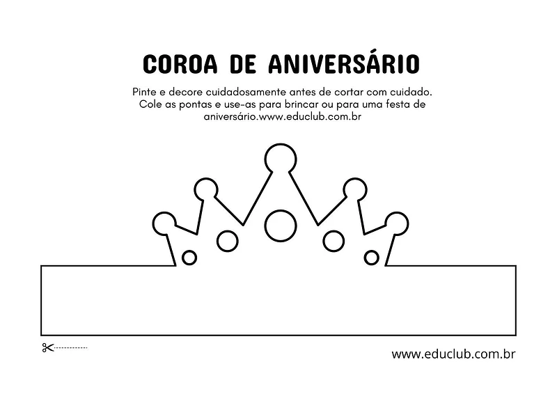 moldes de coroa infantil para imprimir