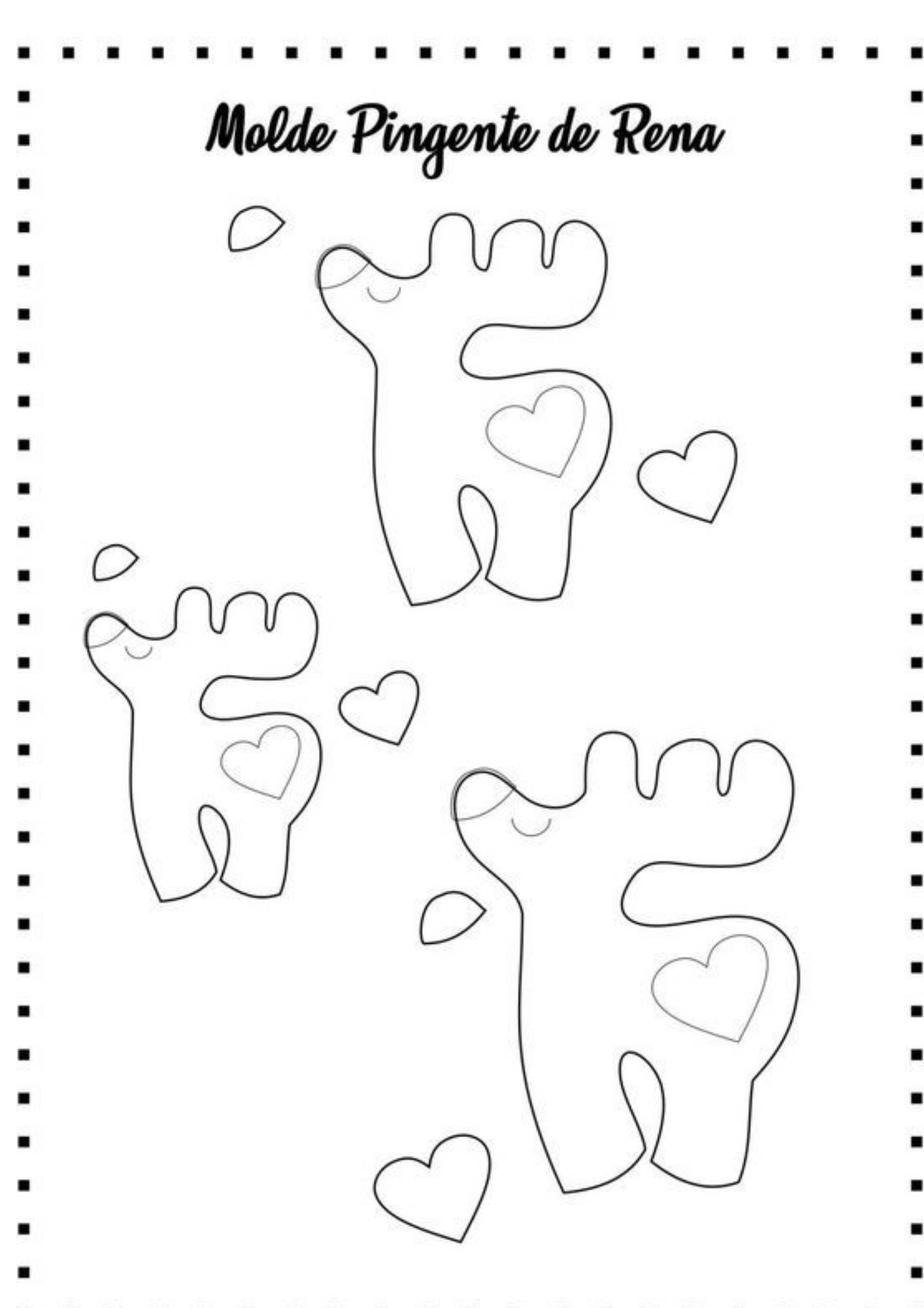 rena de feltro molde pdf