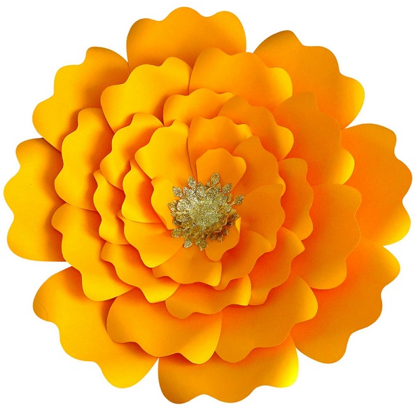 passo a passo flor de papel grande