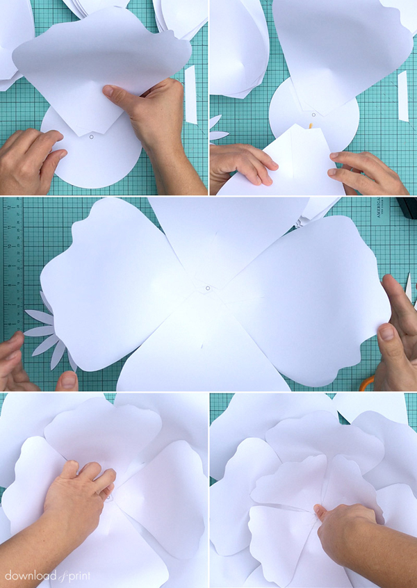 moldes de rosa gigante para imprimir