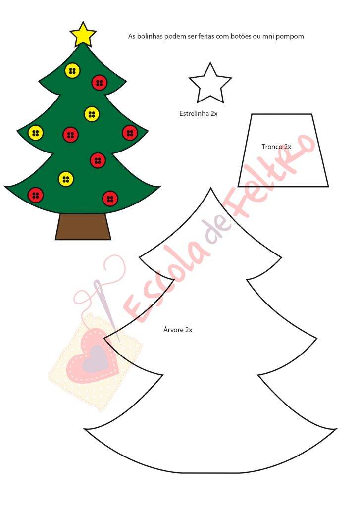 moldes de enfeites de natal para imprimir