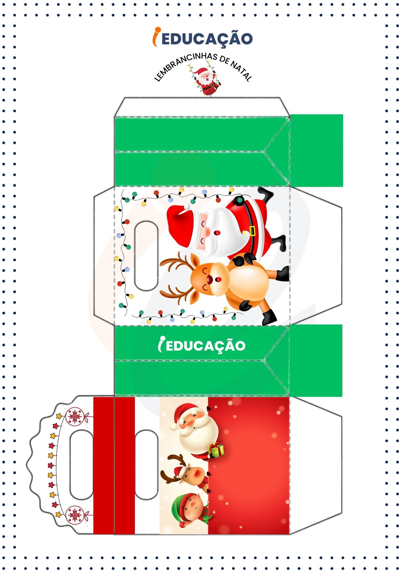 moldes de sacolinhas de natal para imprimir