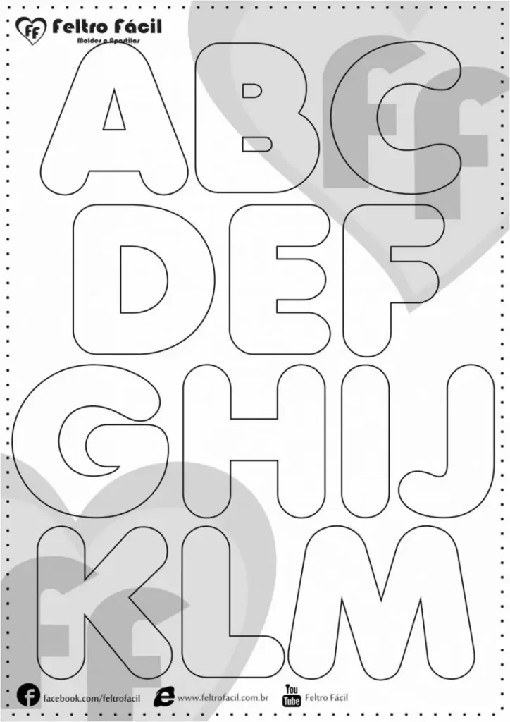 moldes de letras para painel escolar pdf