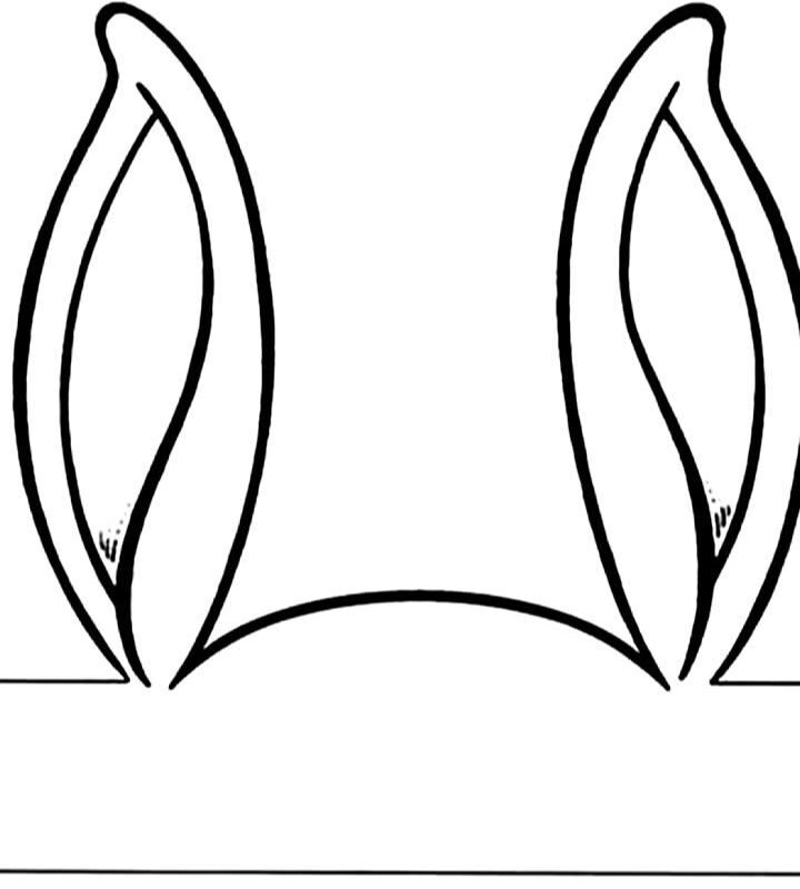 desenho orelha coelho para colorir