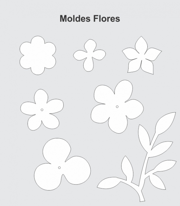 molde flor para imprimir