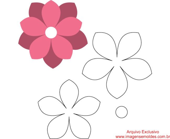 molde flor para imprimir