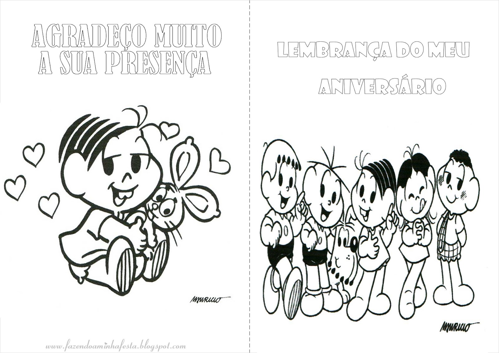 Convite da Mônica para imprimir