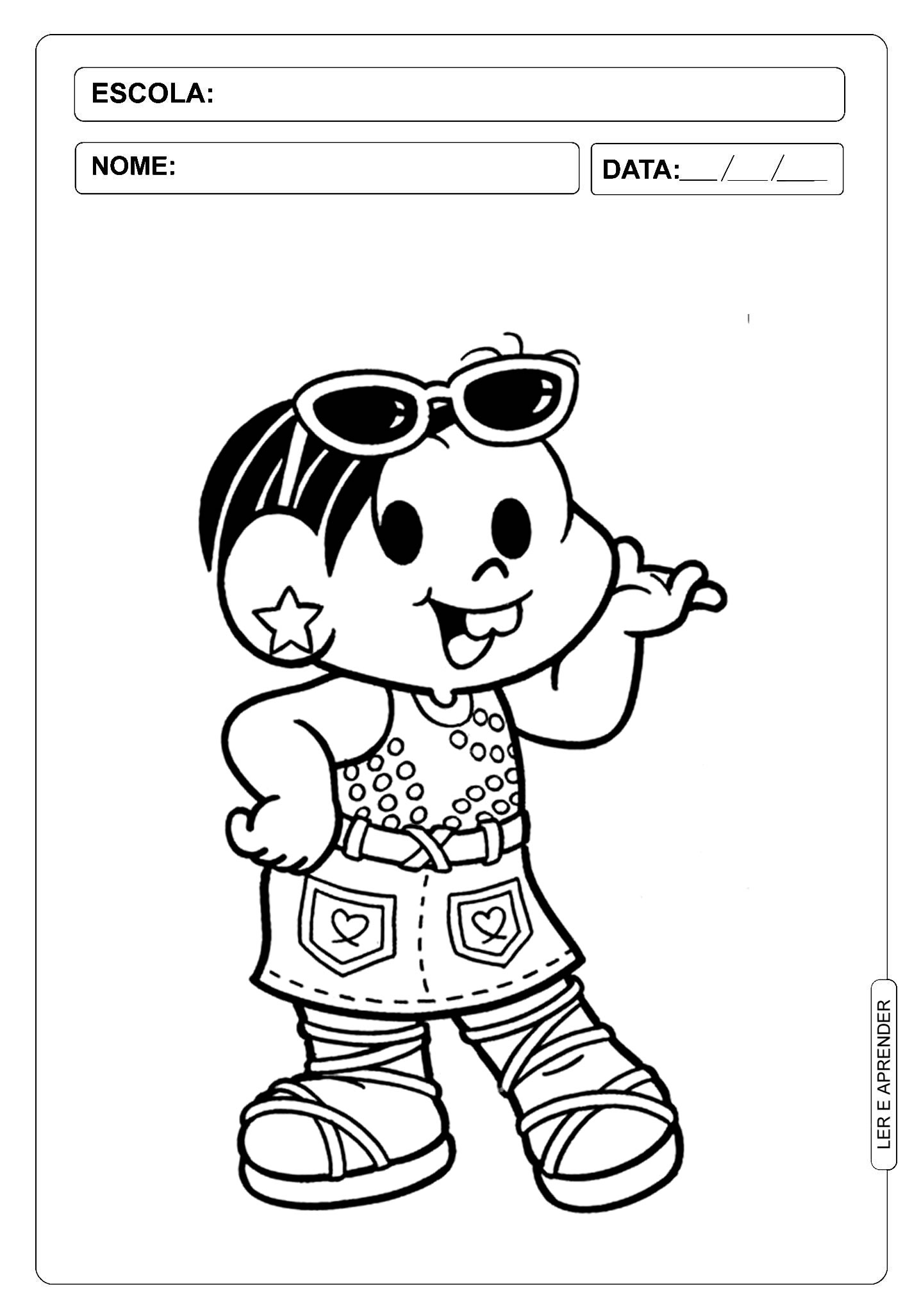 desenho da Mônica para pintar