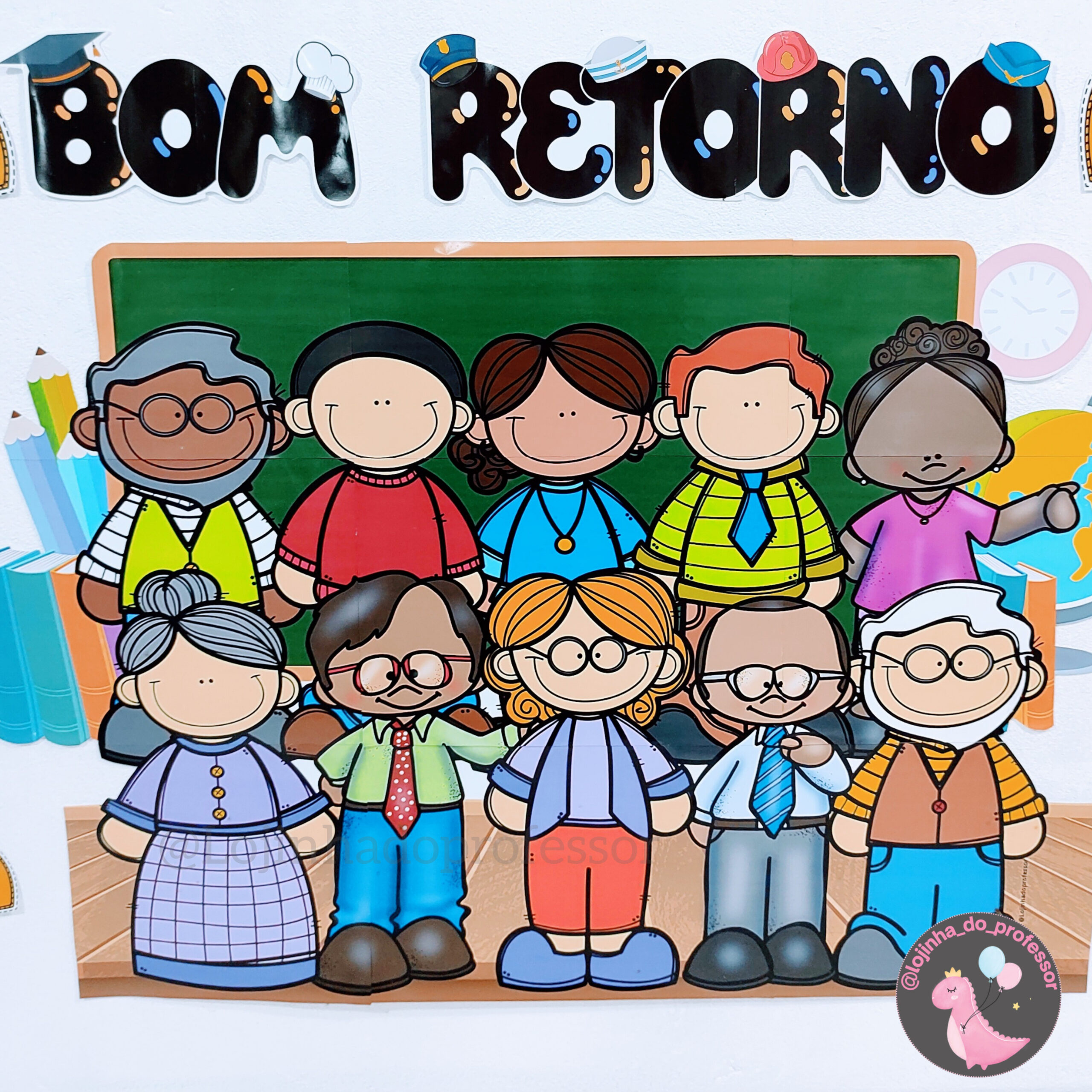 decoração mural escolar moderno
