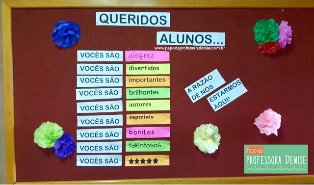 mural interativo para alunos