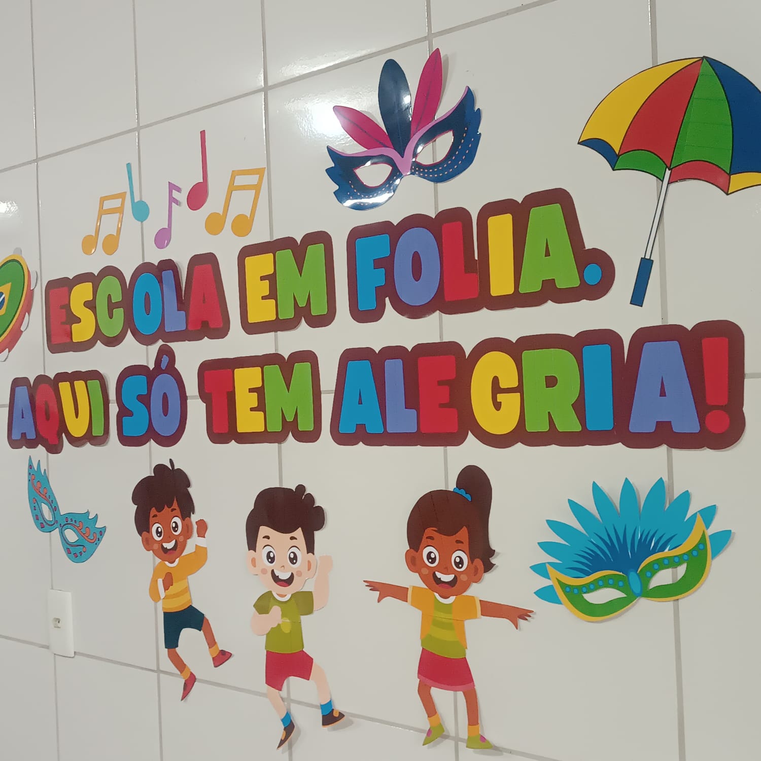 mural interativo carnaval escola
