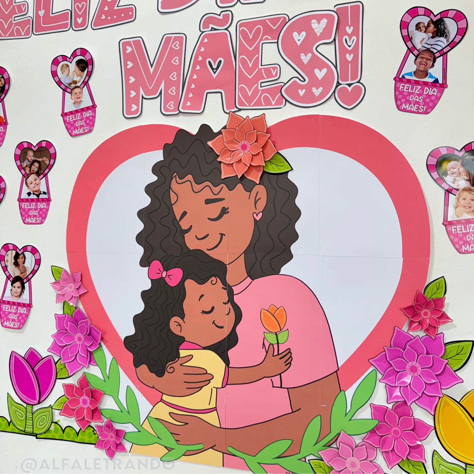 mural dia das mães com fotos