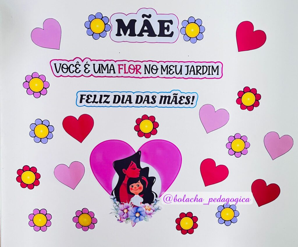 mural dia das mães educação infantil