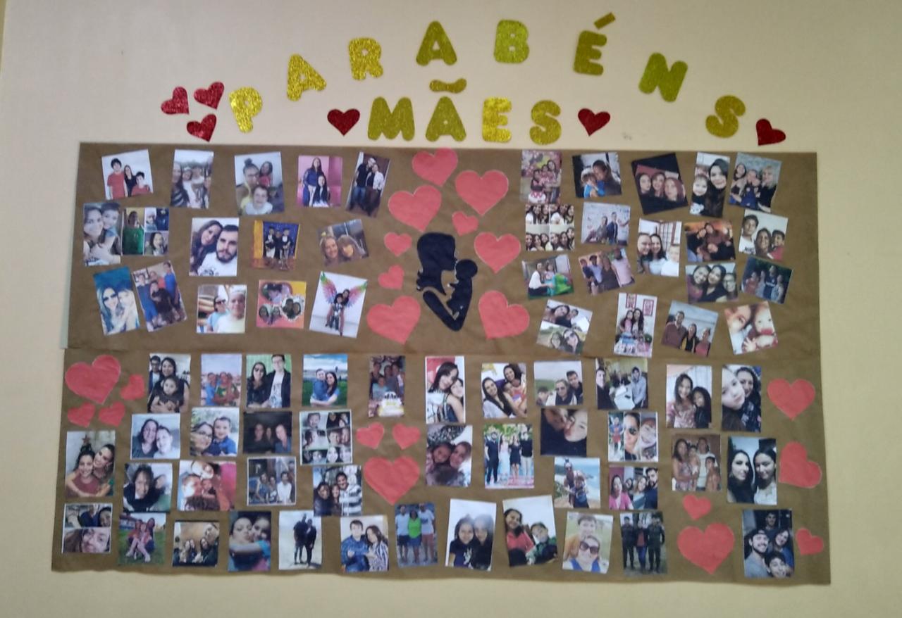como fazer mural dia das mães escola