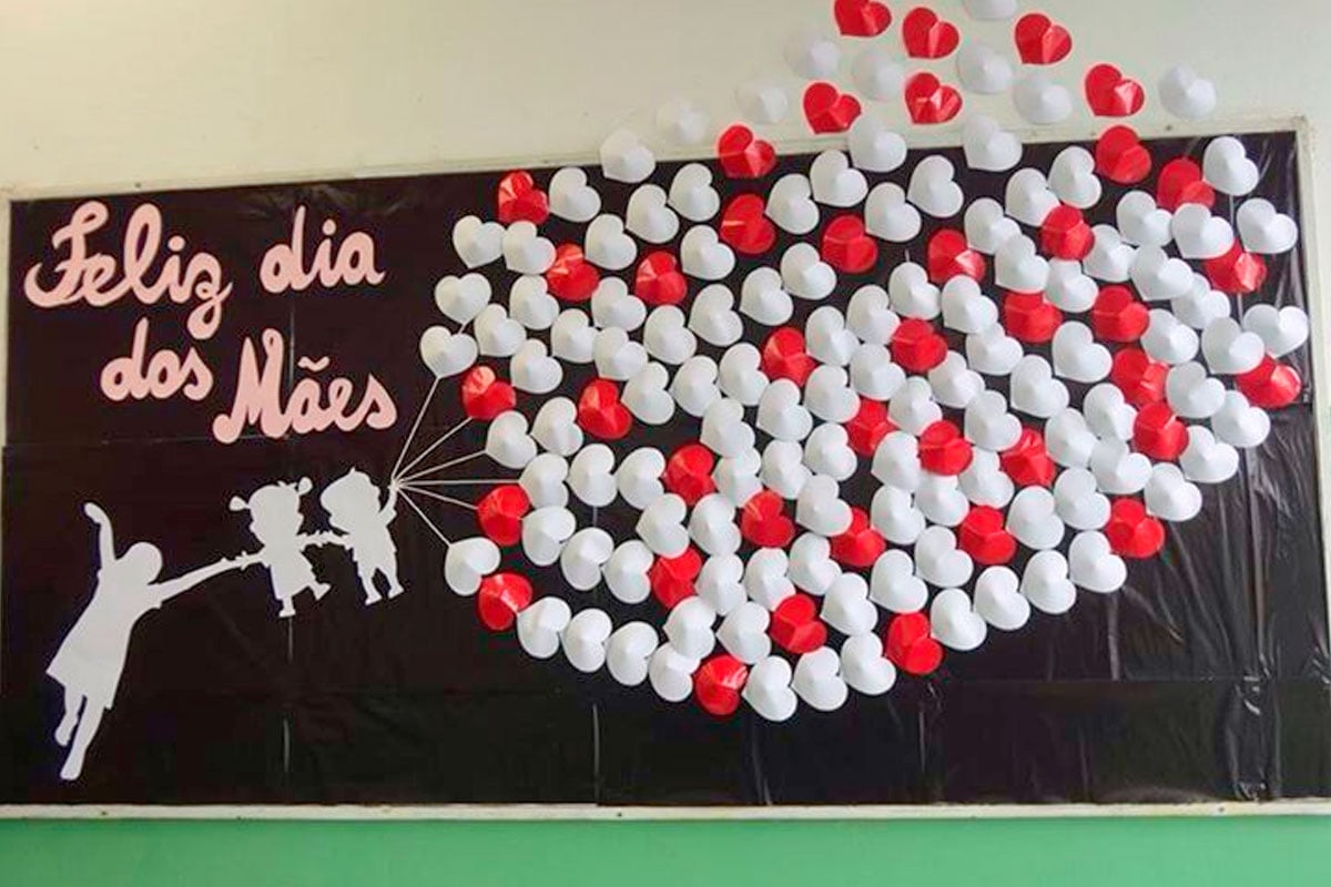 moldes para mural dia das mães infantil