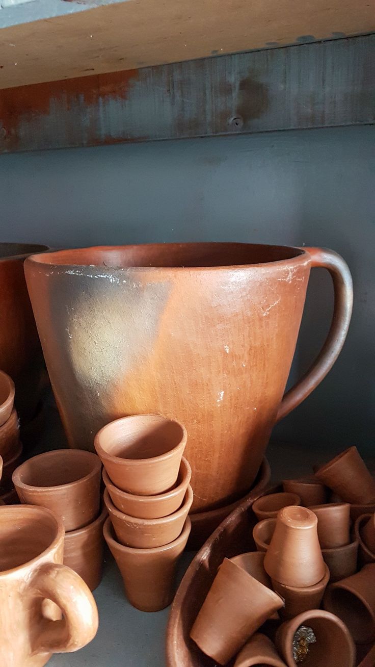 objetos de decoração em argila
