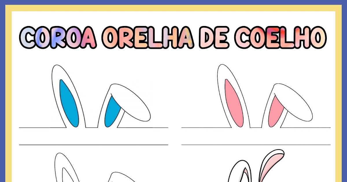 desenho orelha de coelho para colorir
