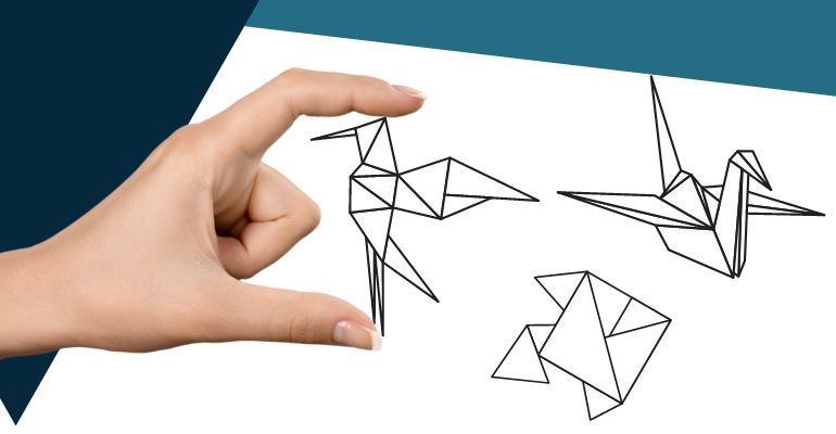 coração de origami passo a passo