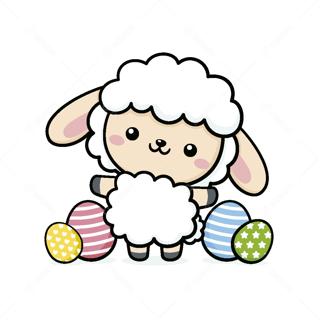 desenho ovelhinha páscoa para colorir