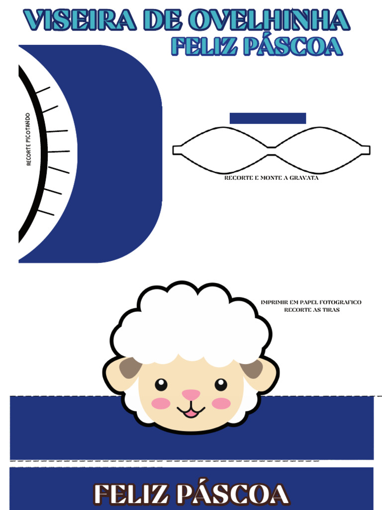 ovelhinha de papel para montar