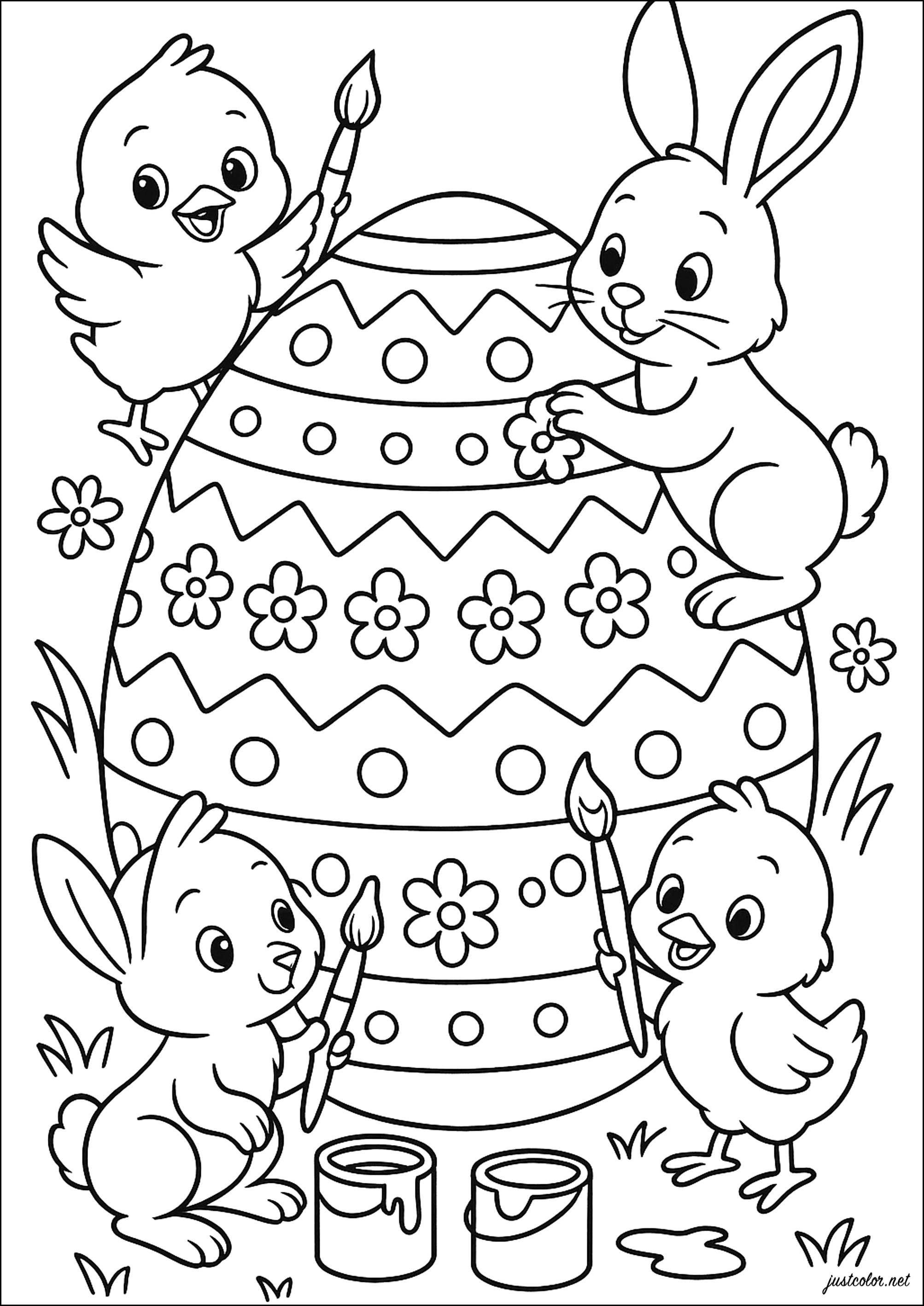 imprimir desenhos de páscoa