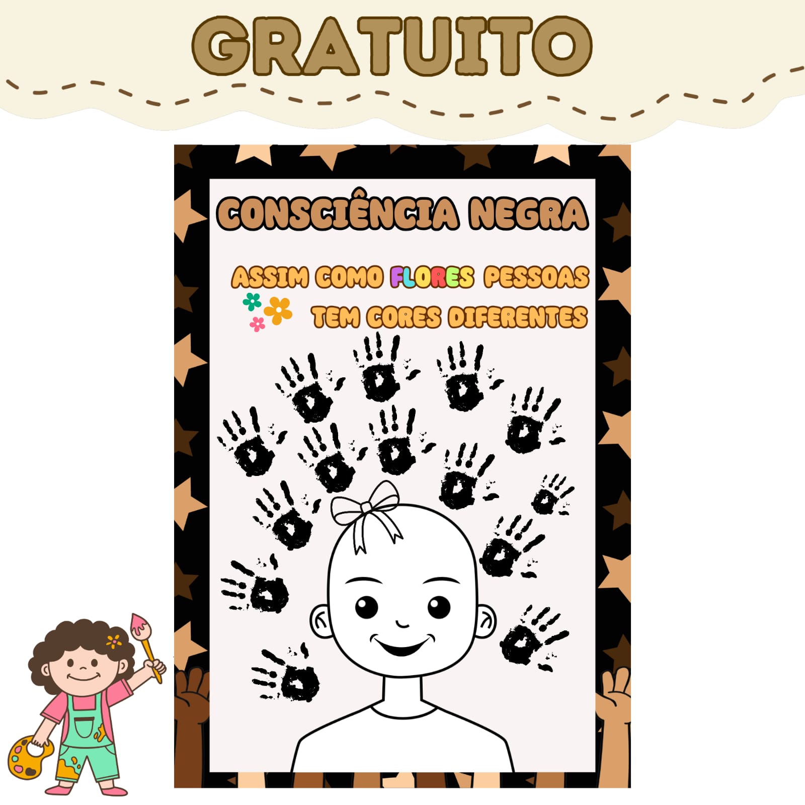 painel consciência negra pdf para imprimir