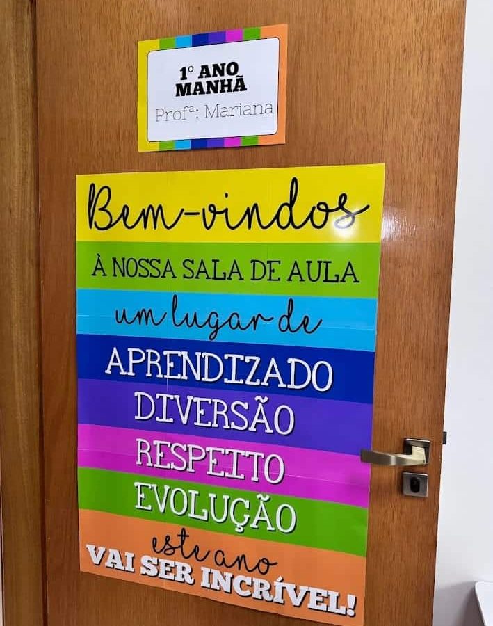 mural de boas vindas criativo