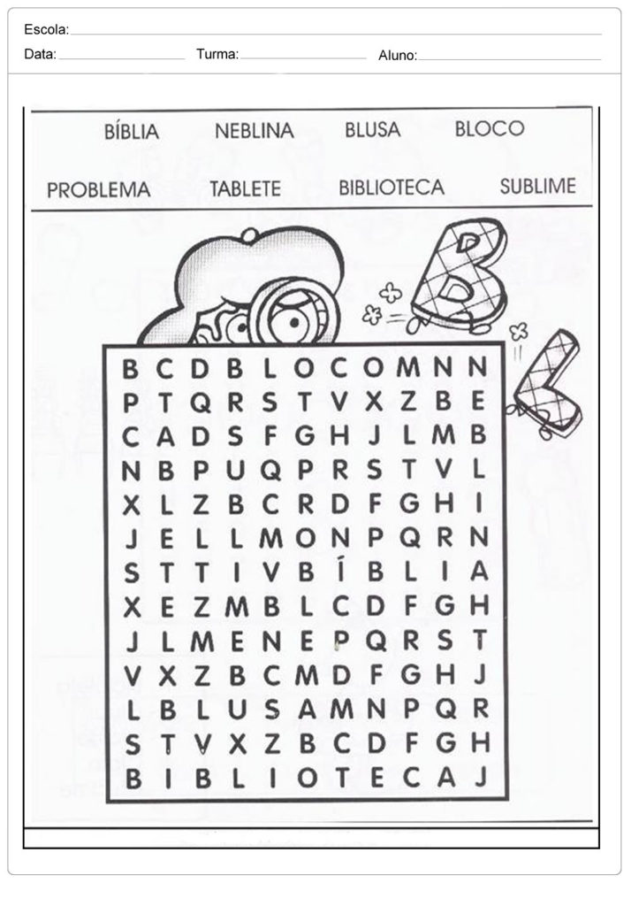 como criar palavras cruzadas para crianças