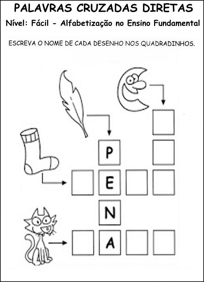 cruzadinhas infantis para imprimir
