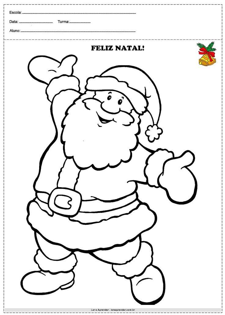 papá noel para imprimir