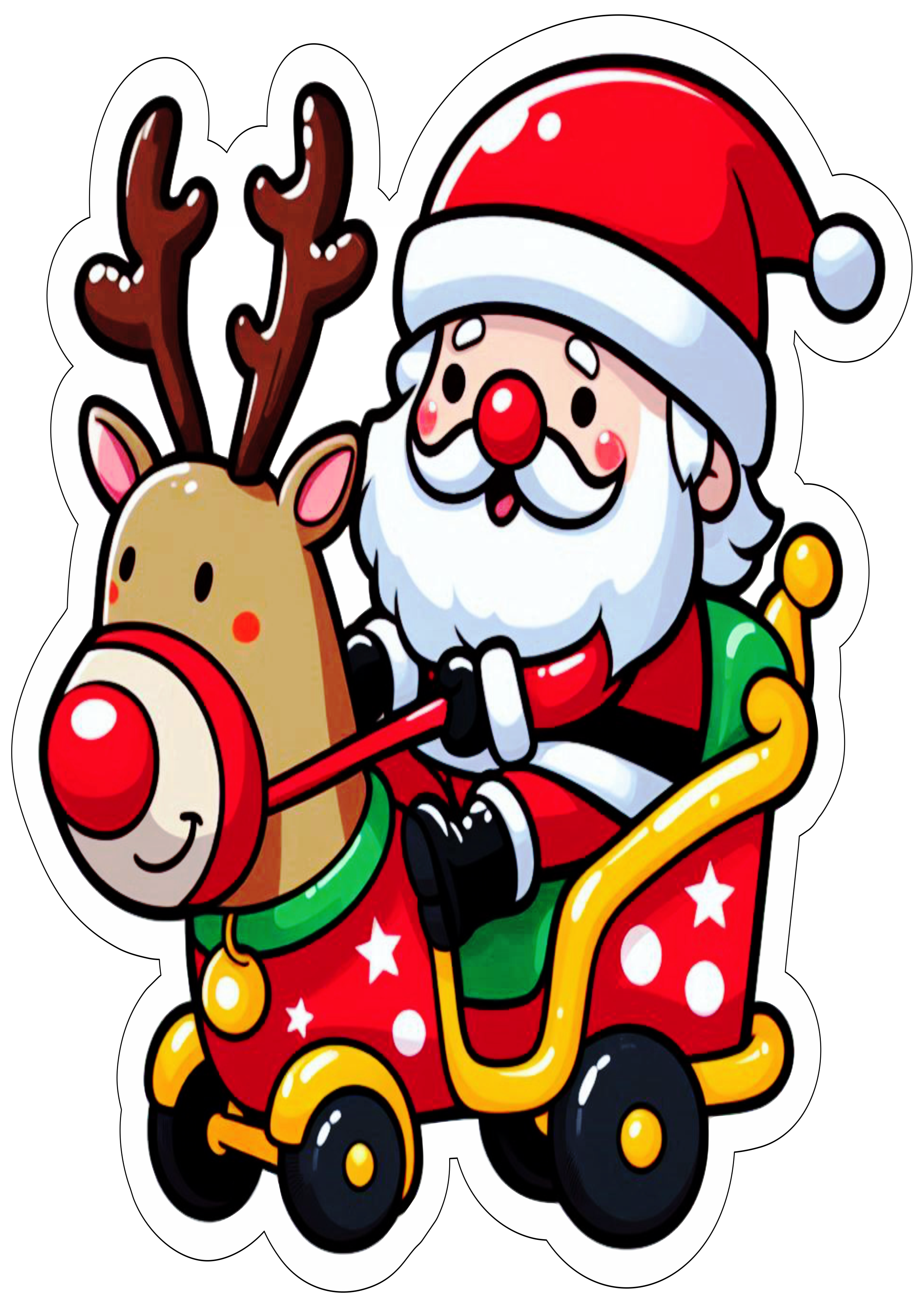 clipart papai noel colorido