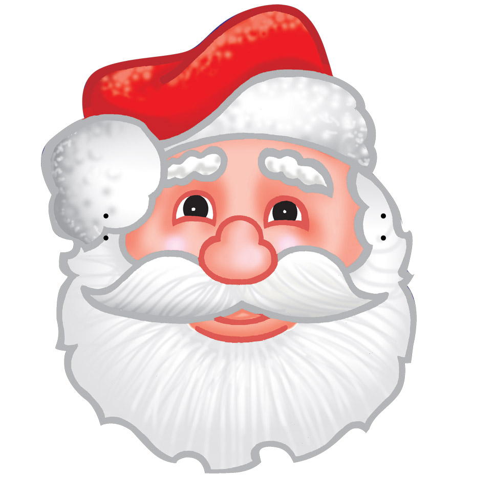 moldes papai noel colorido para artesanato